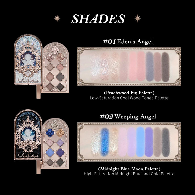Nine-Color Eyeshadow Palette with Matte, Shimmer & Glow Finishes - Warm Neutrals