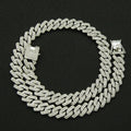 Men's Cuban Link Necklace 14MM Iced Out Chain Hip Hop Jewelry