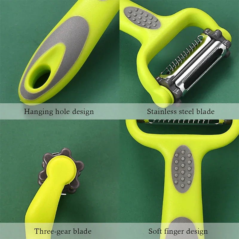 3-in-1 Rotary Vegetable Peeler with Swivel Blades – Kitchen Slicer & Julienne