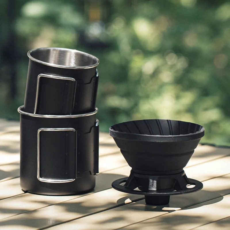 Reusable Silicone Coffee Filter for Camping and Home Brewing - Fits 1-2 Cups