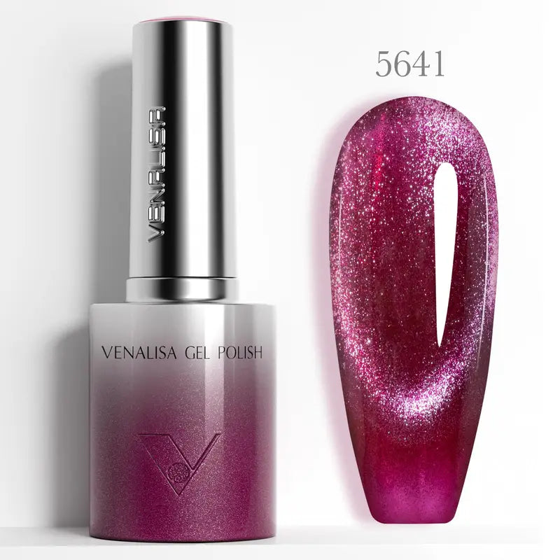 HEMA Free Gel Nail Polish 10ml - Long-Lasting Cat Eye & Glitter Varnish