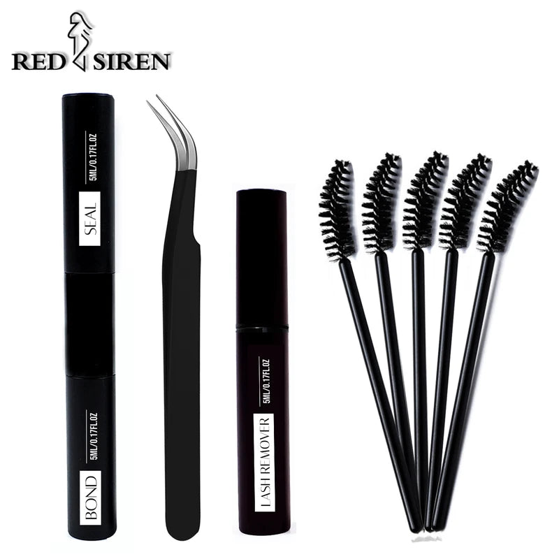 Lash Cluster Glue Bond and Seal Kit with Remover, Tweezers & Brush — Eyelash Extension Tools