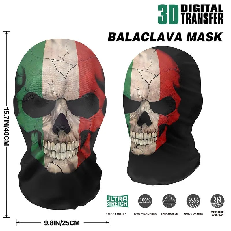 Full Face Skeleton Mask Motorcycle Helmet Headwear Halloween Cosplay Costume