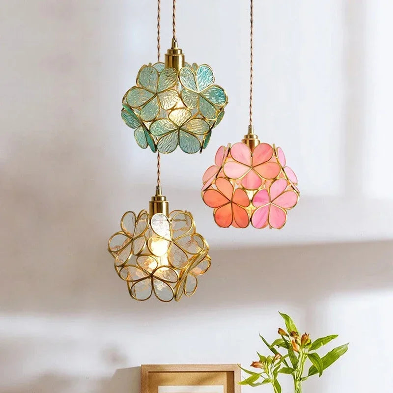 Modern Color Crystal Glass Pendant Light - Ceiling Chandelier for Living & Dining Room