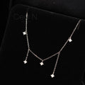 Sterling Silver Zircon Star Necklace for Women - Gold Plated Choker Jewelry