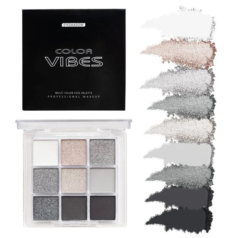 Colorful Glitter Eyeshadow Palette with Long-Lasting Shimmer & Matte Finishes