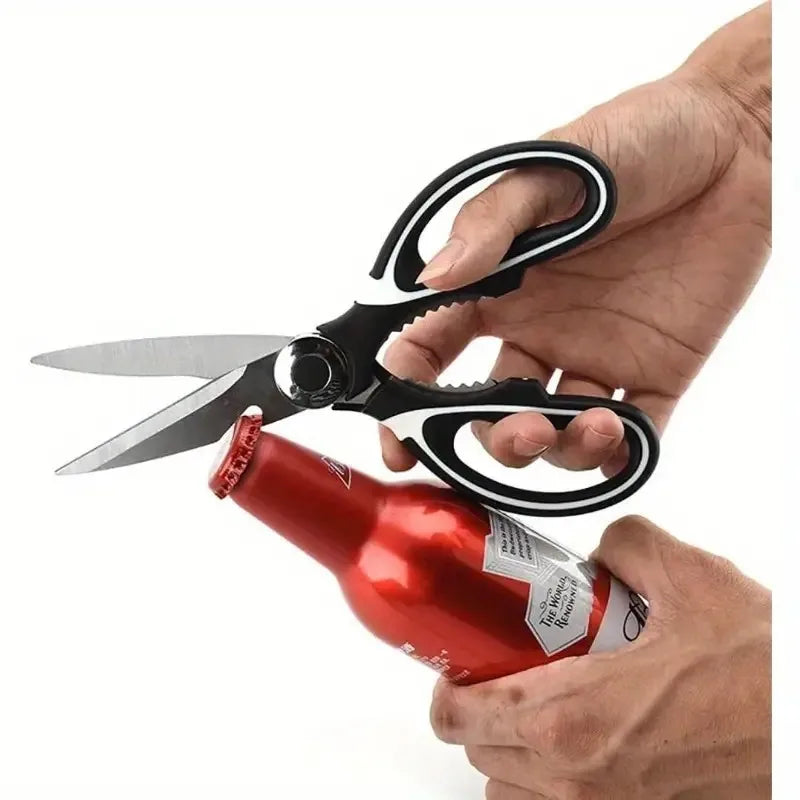 Heavy Duty Kitchen Scissors Stainless Steel Multipurpose Cutting Tool for Poultry Vegetables Bottle Opening Nuts
