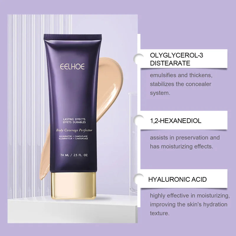 Full Coverage Waterproof Body Concealer for Tattoo Cover Up - Sweatproof Body Foundation