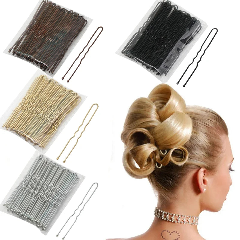 Salon Hair Clips 6cm Waved U-Shaped Hair Pins Hair Accessories for Women