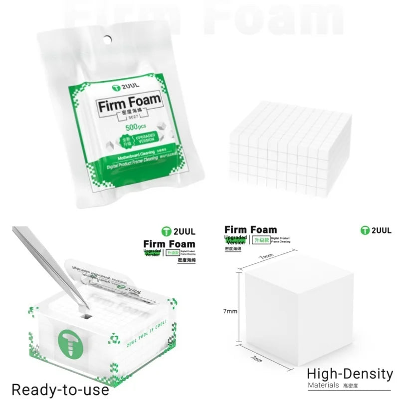 500pcs Dense Foam Cleaning Sponges for Precision Electronics & Camera Lenses