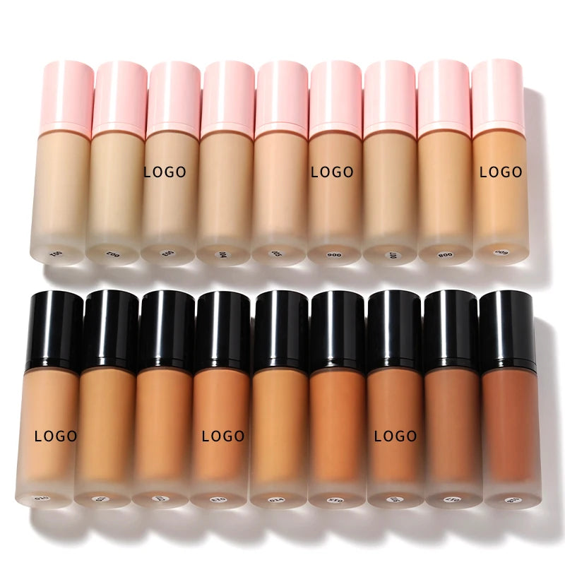 Long Lasting Waterproof Liquid Foundation for Dark Skin - Matte Finish, Vegan Makeup