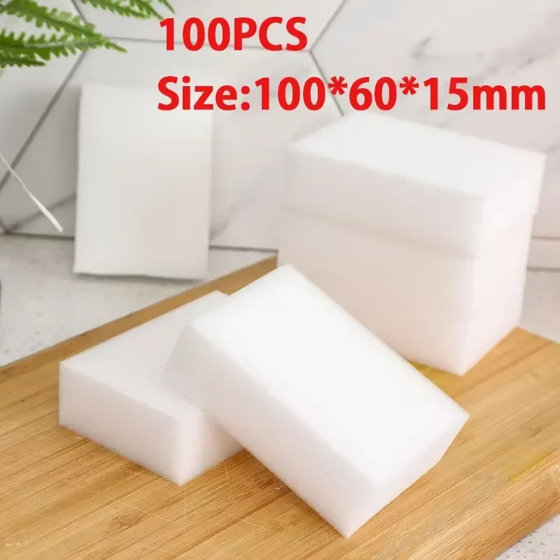 100 Pcs Melamine Cleaning Sponges Erasers for Kitchen Bathroom Office
