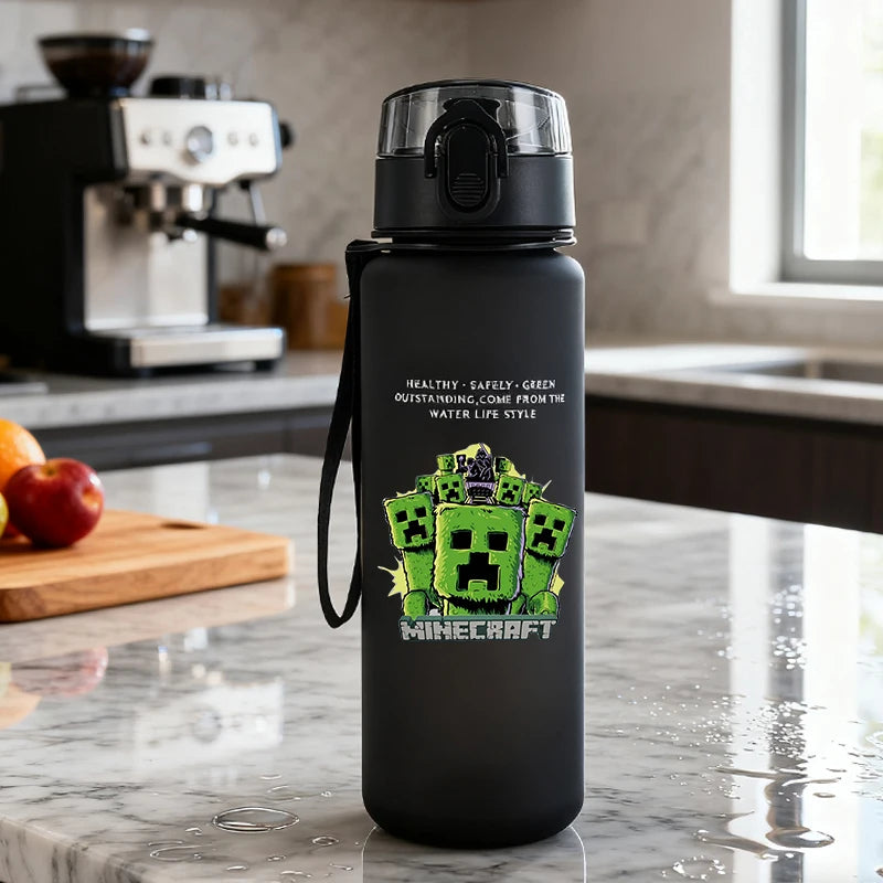 650ml Outdoor Sports Water Bottle with Cartoon Game Design - Men & Gift