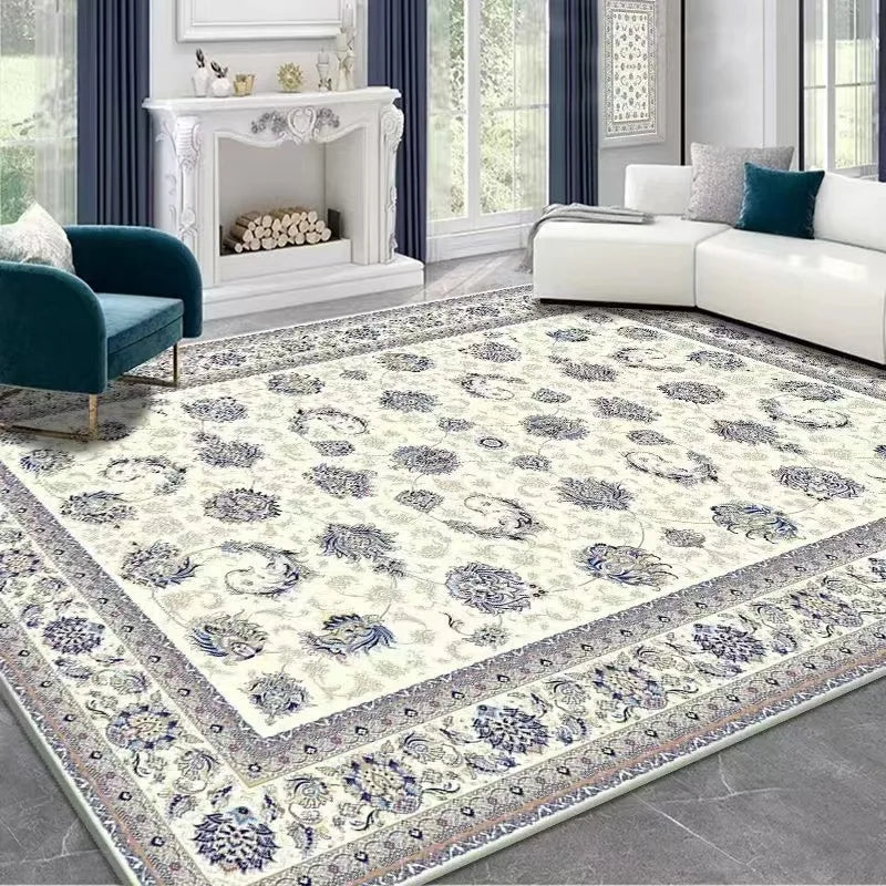 Bohemia Style Crystal Velvet Area Rug with Non-slip Backing for Living Room and Bedroom