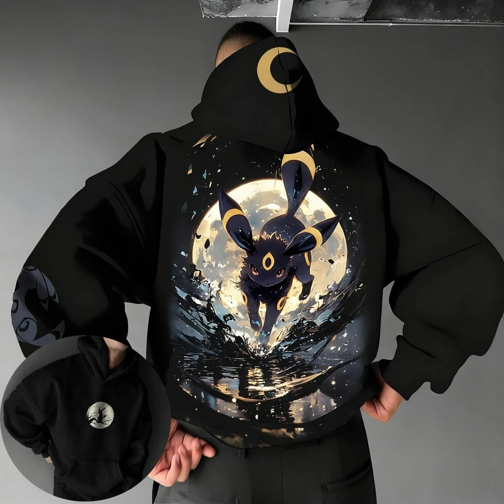 Pokémon Umbreon Handheld Game Player Men's Jumper Hoodie Casual Sports Sweater