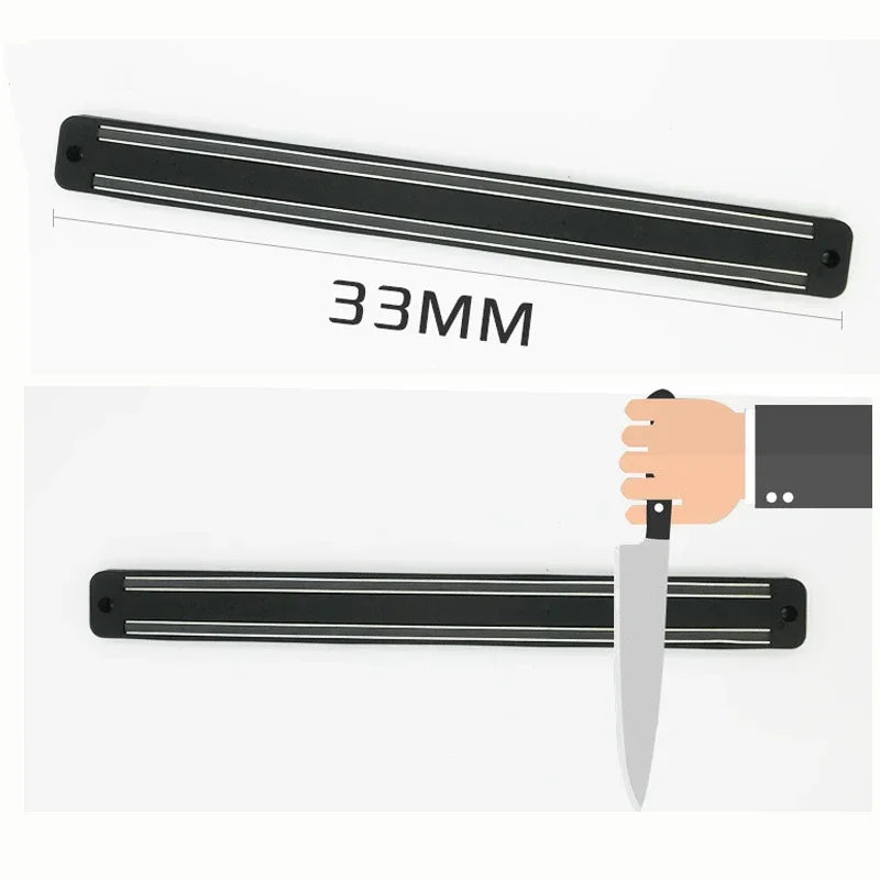 Magnetic Stainless Steel Wall-Mount Knife Holder - Kitchen Organizer