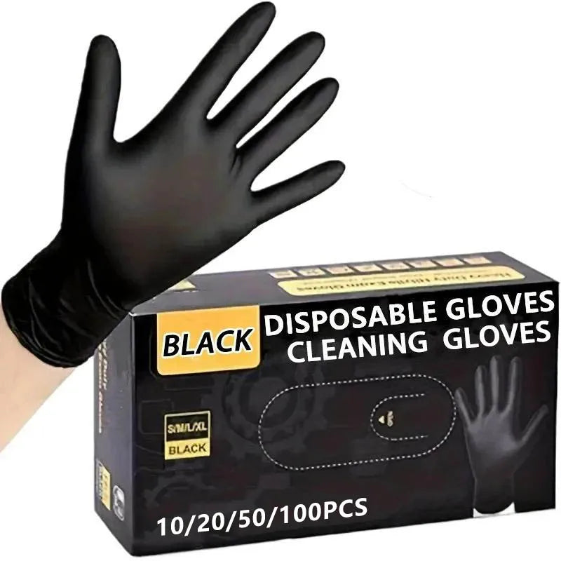 Disposable Nitrile Gloves Pack - Household Cleaning, Hairdressing, Manicure, Kitchen Use