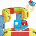 Magnetic Electric Train Toy Set for Toddlers - Battery Operated Locomotive & Building Blocks