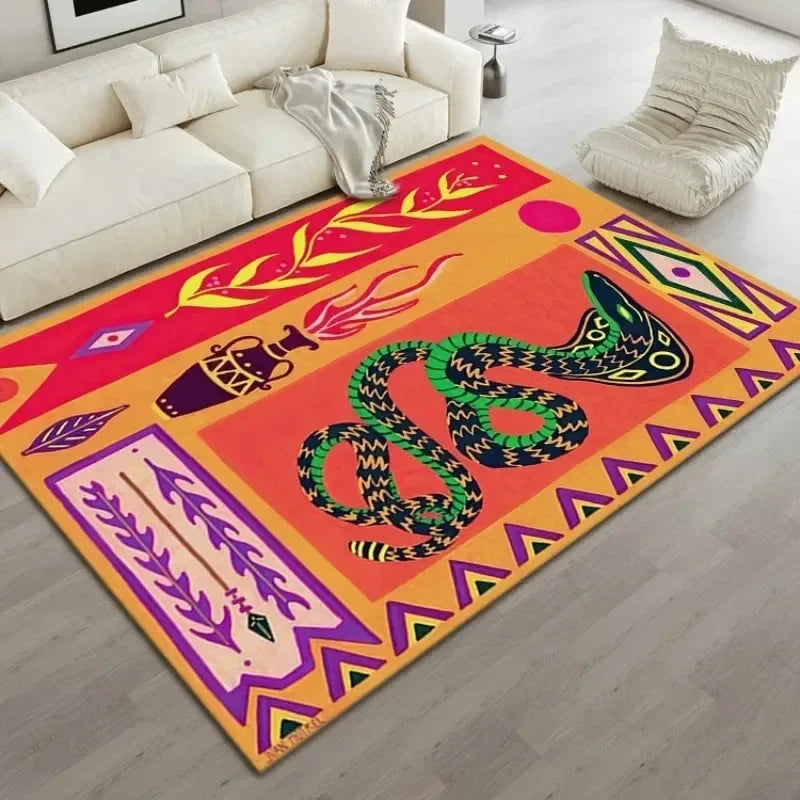 Leopard Print Living Room Rug - Large Area Bedside Sofa Carpet for Home Decor