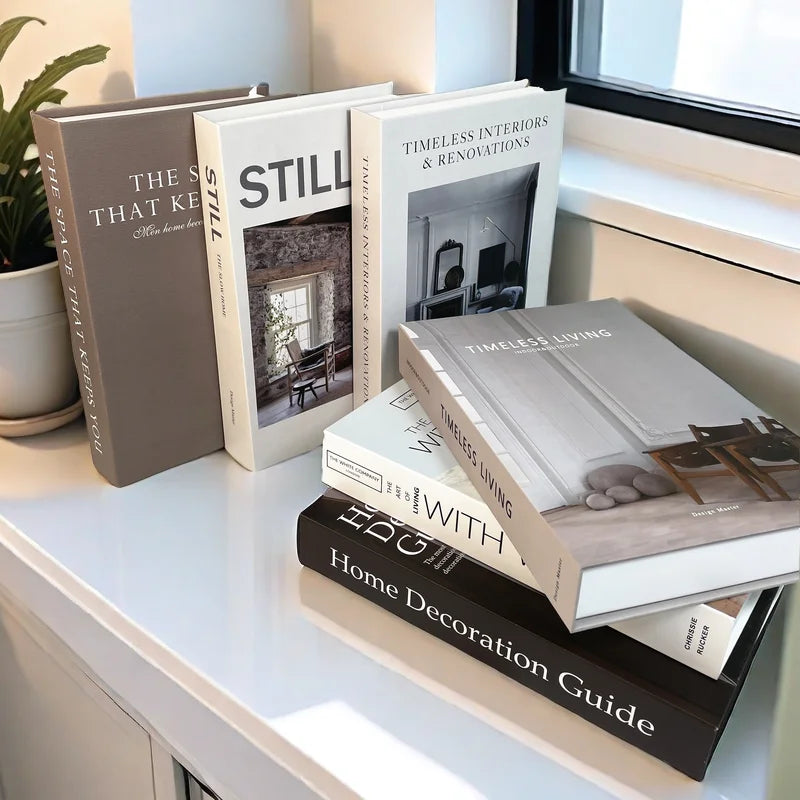 Luxury Fake Book Storage Box Home Decor Decorative Books for Interior Design