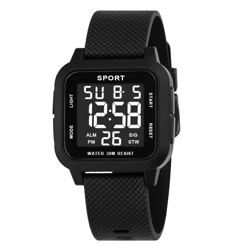Men's Digital Sports Watch Waterproof Shock-Resistant Running Watch