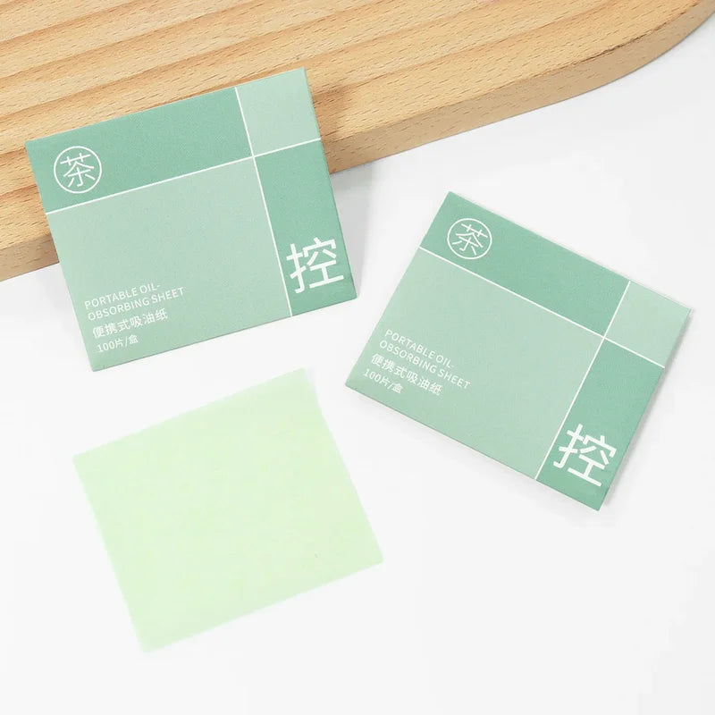 Oil Absorbing Facial Blotting Papers - Portable Summer Face Makeup Refreshing