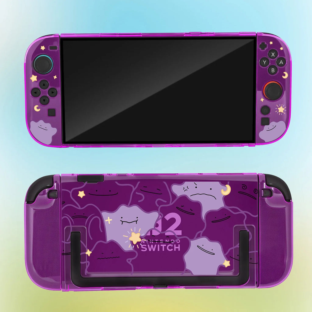 Pokemon Switch 2 Protective Case with Ditto Pikachu Pattern for Nintendo Switch 2 Console