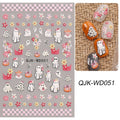 Halloween 3D Nail Art Stickers Ghost Pumpkin Spider Web Bat Manicure Decals
