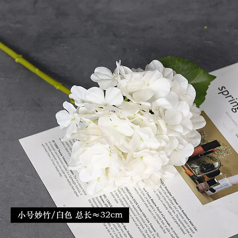 Artificial Hydrangea Flowers 10Pcs Real Touch Latex Film Wedding & Home Decor