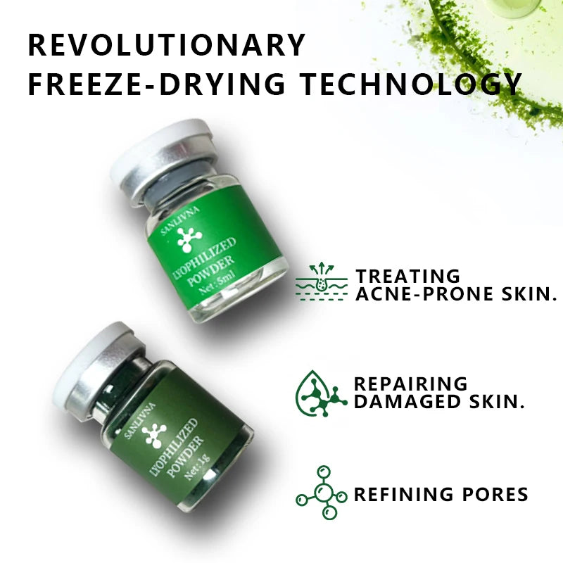 Algae Peeling Powder Facial Mask for Pore Cleansing and Oil Balance - Natural Seaweed Skin Care