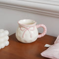 Ceramic Coffee Cup with Bowknot Handle, Small Capacity Tea & Espresso Mug
