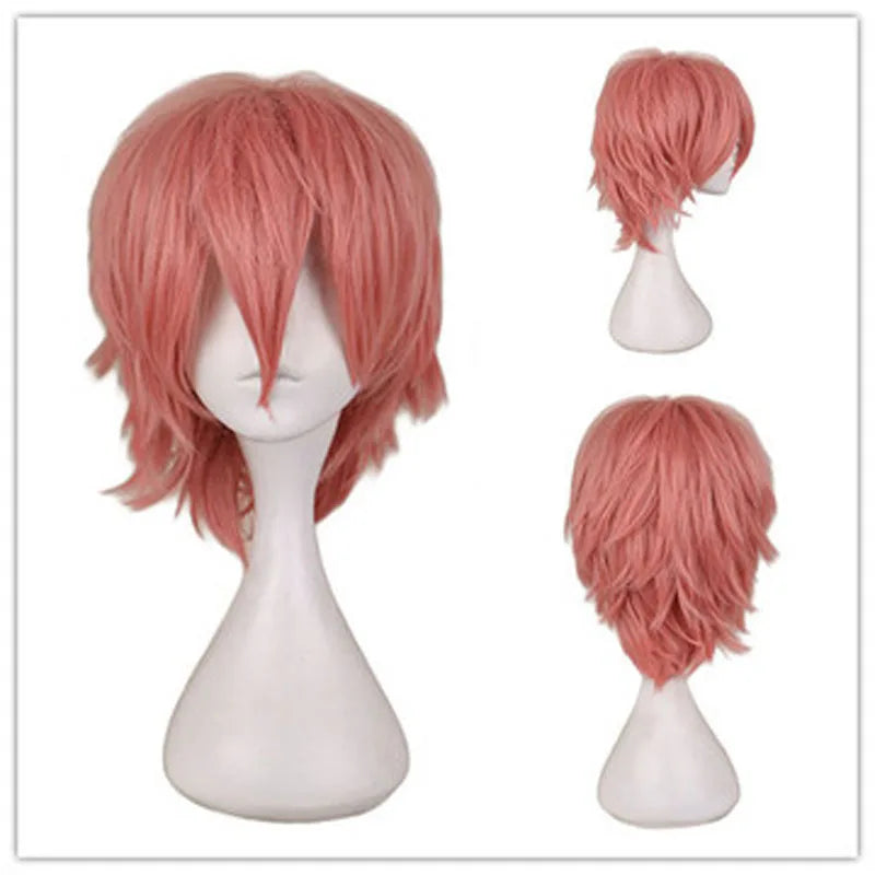 Halloween Cosplay Wigs for Men and Women 12 Inch Heat-Resistant Anime Style Costumes