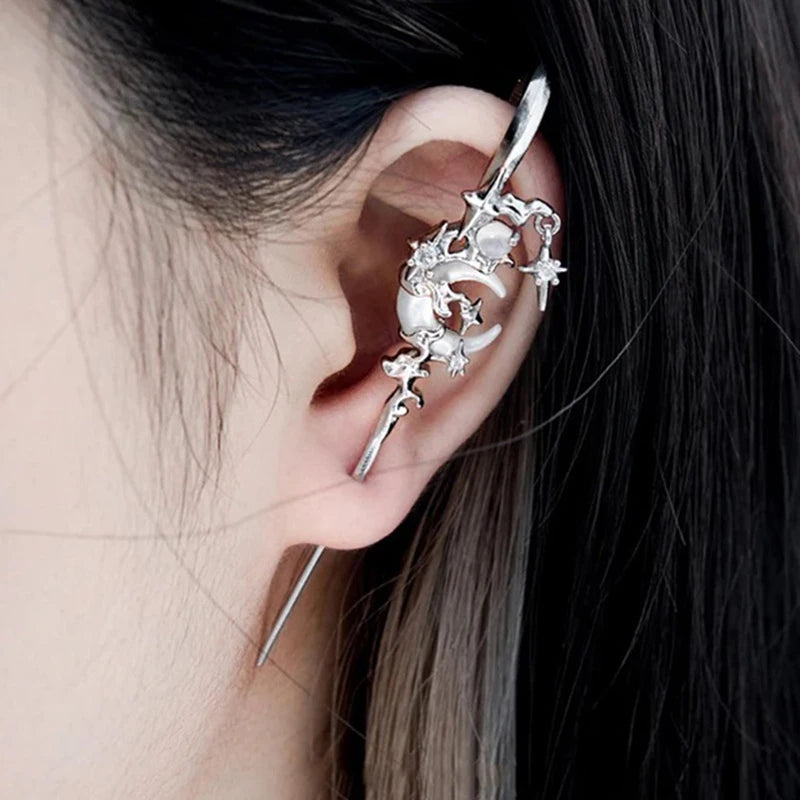Moon Ear Hook Earrings for Women Delicate Jewelry Piercing Accessories