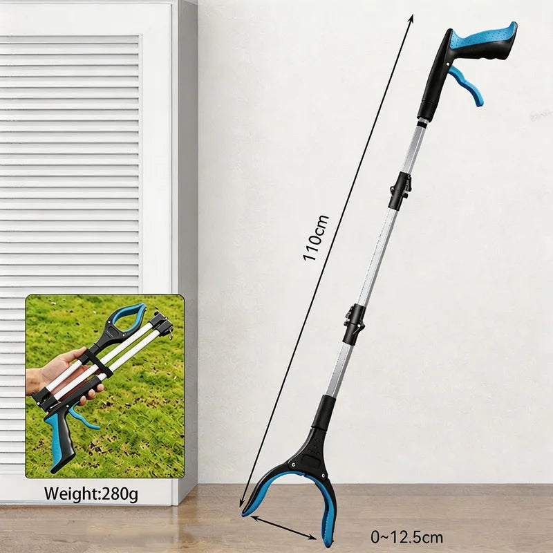 Foldable Litter Picker Grabber Tool - Lightweight Collapsible Trash Reacher for Garden & Bathroom