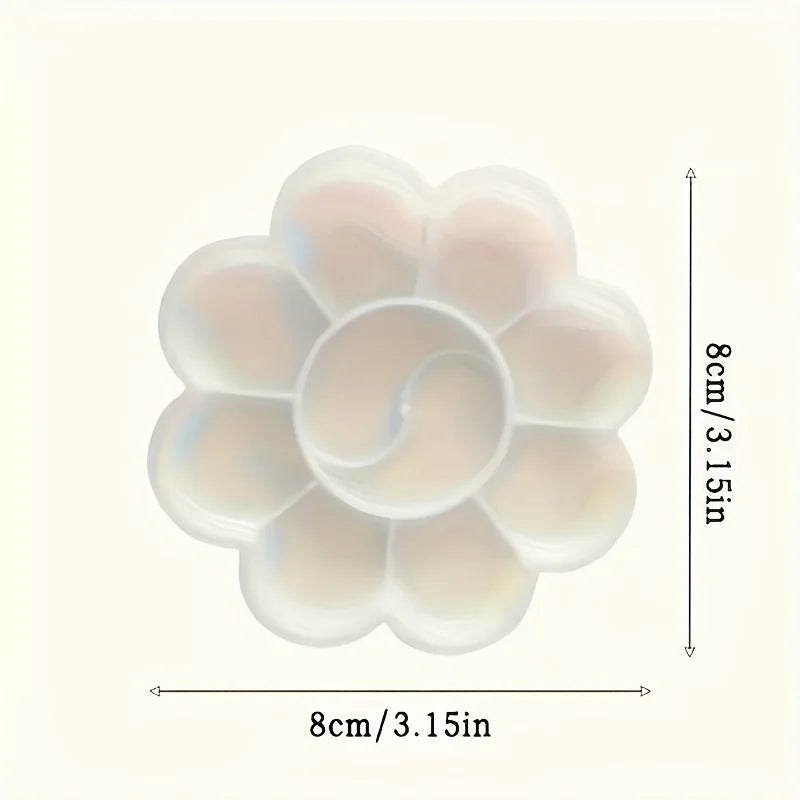 Mini Flower-Shaped Plastic Palette Set for Watercolor & Acrylic Painting - 30 Pack