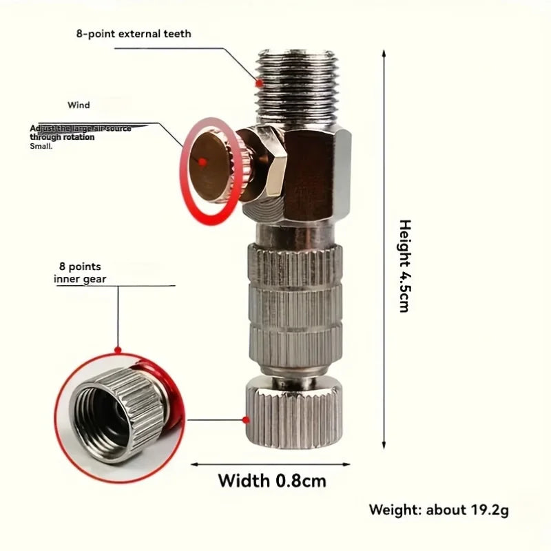Airbrush Oil-Water Separation Filter & Quick Connect Adapter Set - Adjustable Airbrush Tool
