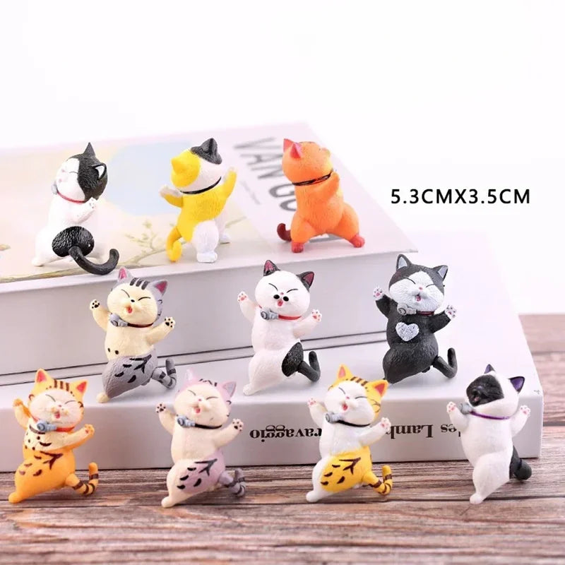Cute Kawaii Cat Figurines Mini Decorations for Kids, Home & Desk Decor