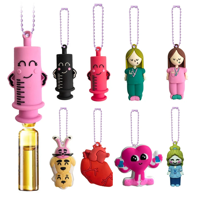 Syringe-Shaped Bottle Opener Keychain for Medication & Ampoule Breaker
