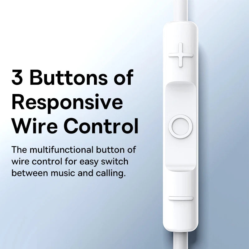 Wired In-Ear Headphones with Microphone for Xiaomi Samsung Type-C