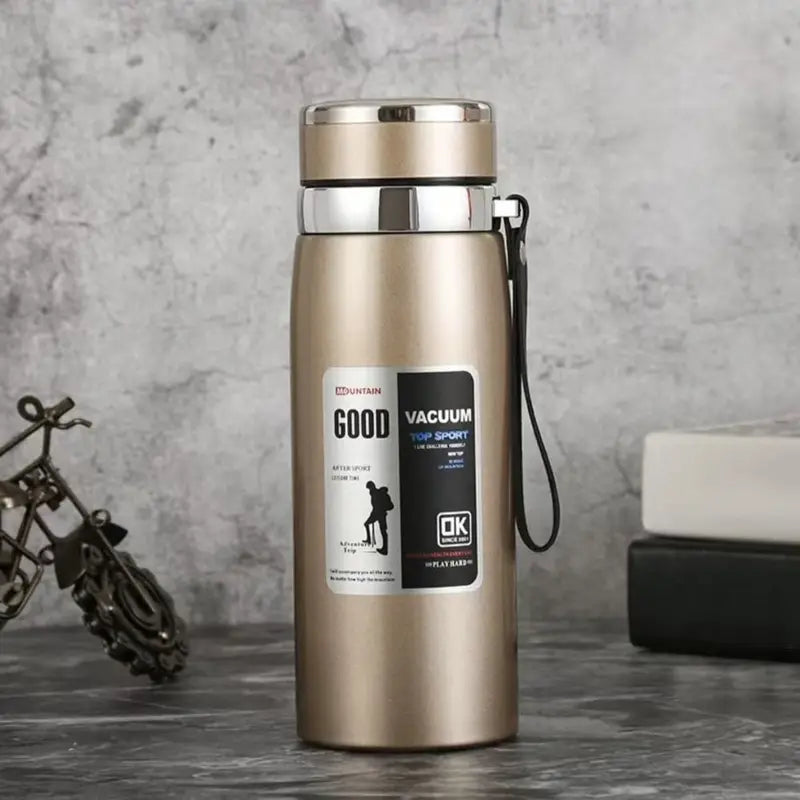 Large Capacity Insulated Stainless Steel Sports Water Bottle - Heat-Resistant, Creative Design