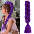Synthetic 24-inch Long Purple Braiding Hair Extensions for Braids & Cosplay