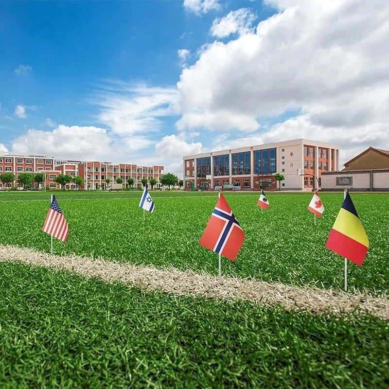 32 Countries International Mini Handheld Flag Set for Sports Events & Festivals