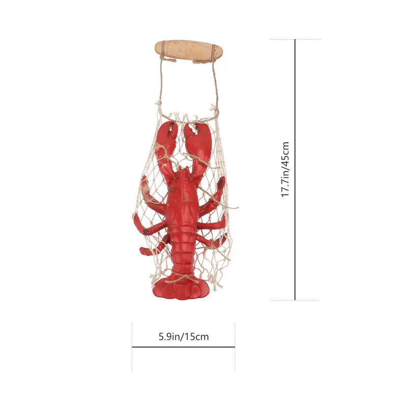 Lobster Wall Decoration Resin Craft Hanging Decor for Home & Garden