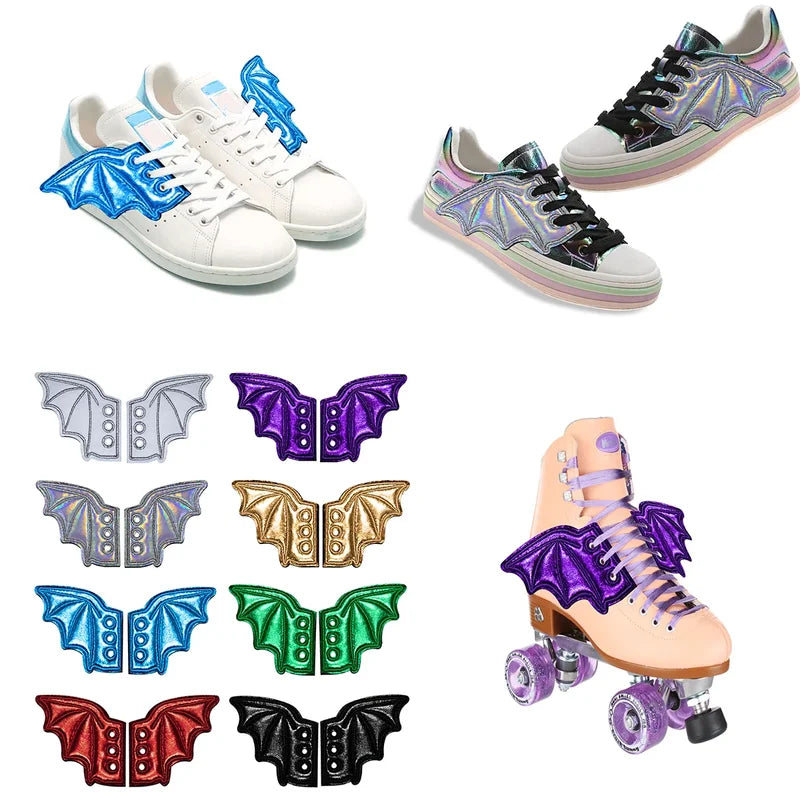 Halloween Bat Wings Shoe Charms DIY Accessories for Sneakers and Boots
