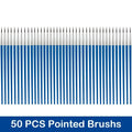 Set of 10/20/50 Art Paint Brushes - Round and Flat Nylon Hair for Oil, Watercolor, Acrylic