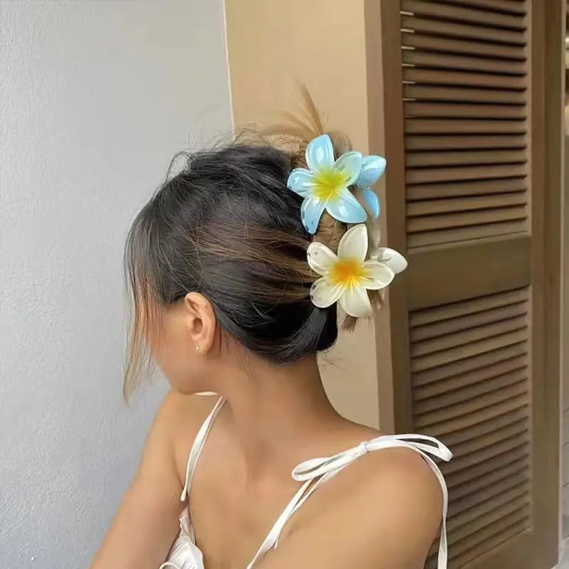 Vacation Egg Flower Hair Clips for Girls Boho Beach Hair Accessories
