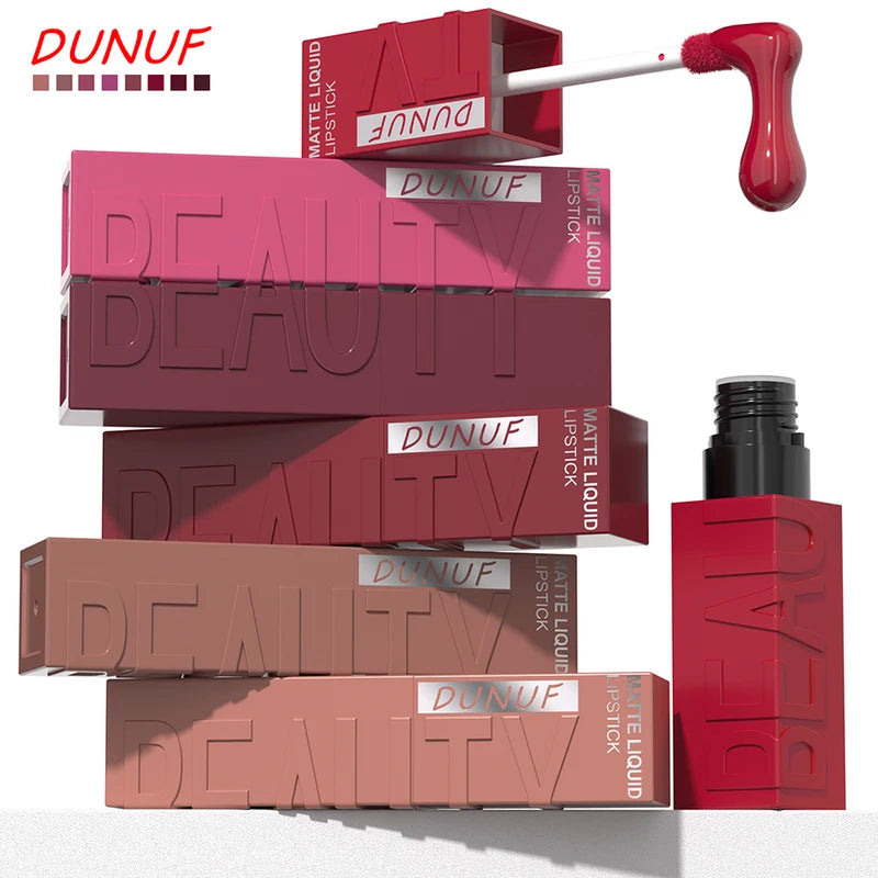 Waterproof Lip Gloss Lipstick - Easy Color, Sweat-Proof, Non-Stick to Cups, Y2K Fashion for Christmas