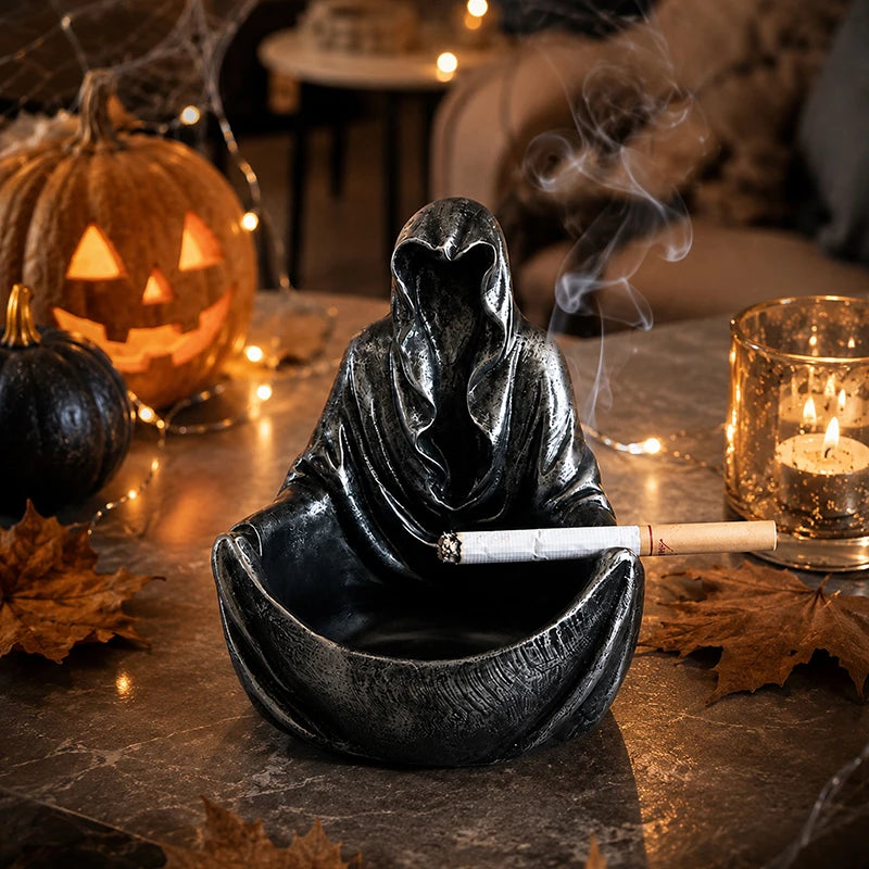 Halloween Mysterious Black-Clothed Person Desktop Decor - Ash-Resistant Gift