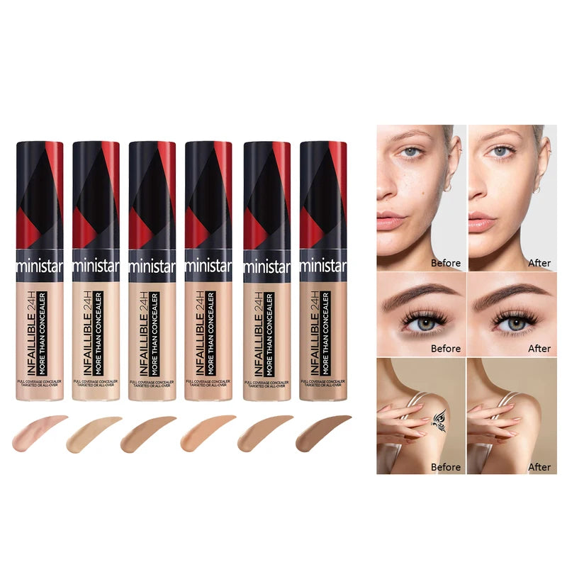 Full Coverage Waterproof Concealer - Sweat & Stain Resistant Skin Makeup