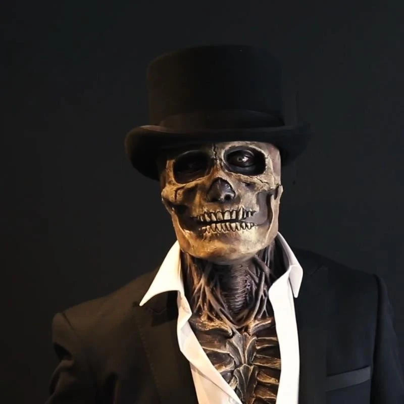 Halloween Latex Skeleton Mask Full Face Skull Helmet Party Costume Accessory